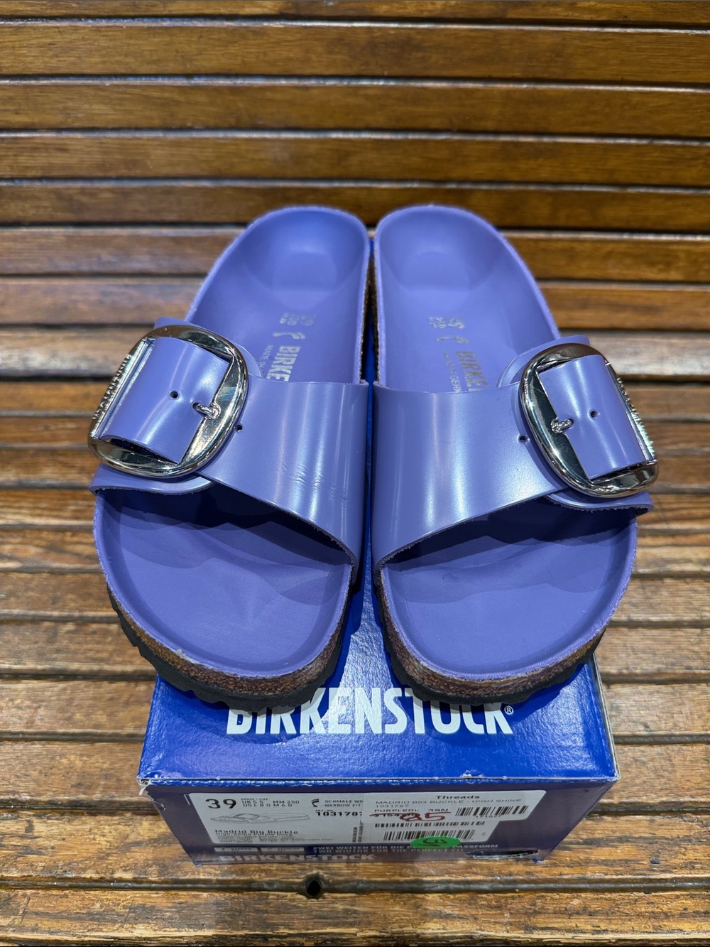 Birkenstock Madrid Big Buckle Slide - Purple